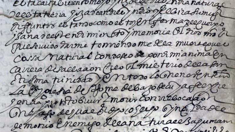 Testamento de Inés Berríos, fechado en 24 de marzo de 1610. (Extracto)