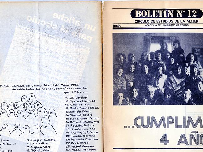 Boletín N°12 del Círculo de Estudios de la Mujer, junio de 1983. AMG, Grupo de Fondos Donaciones, Caja 8 (donación de Eliana Largo).