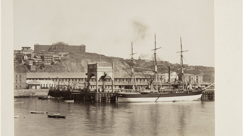Muelle de Valparaíso.