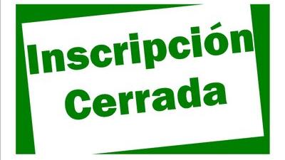 Aviso de Inscripciones Cerradas