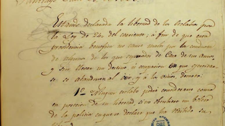 Decreto Freire, 28 de julio de 1823.