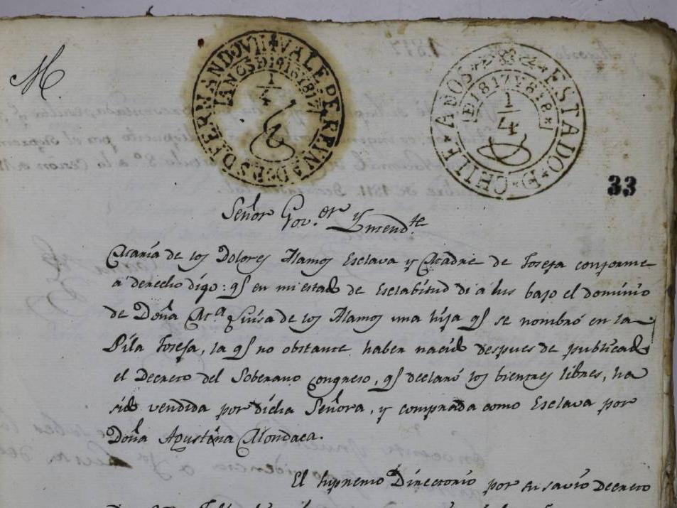 Documento colonial.