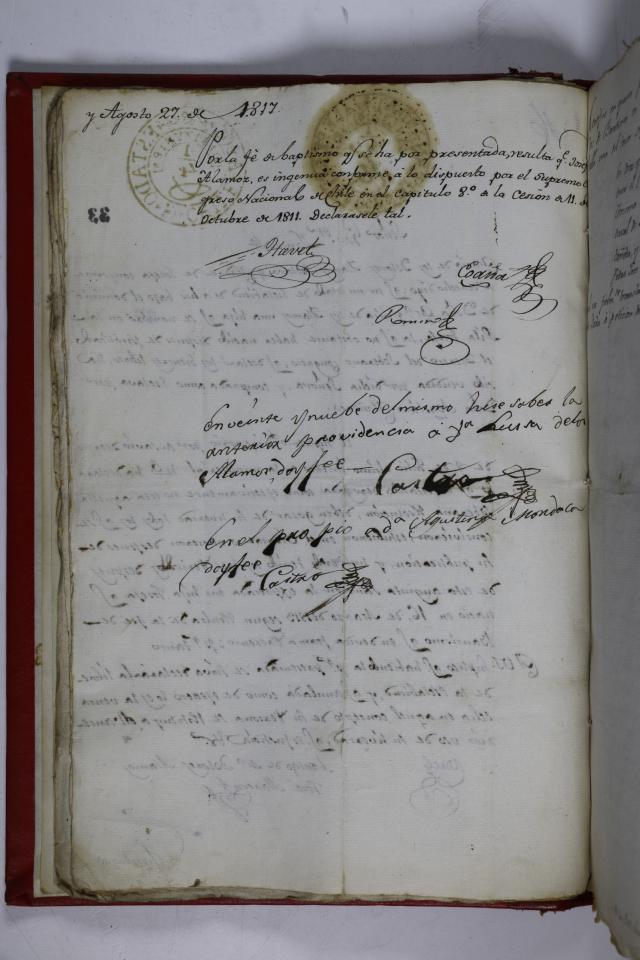 Documento colonial.