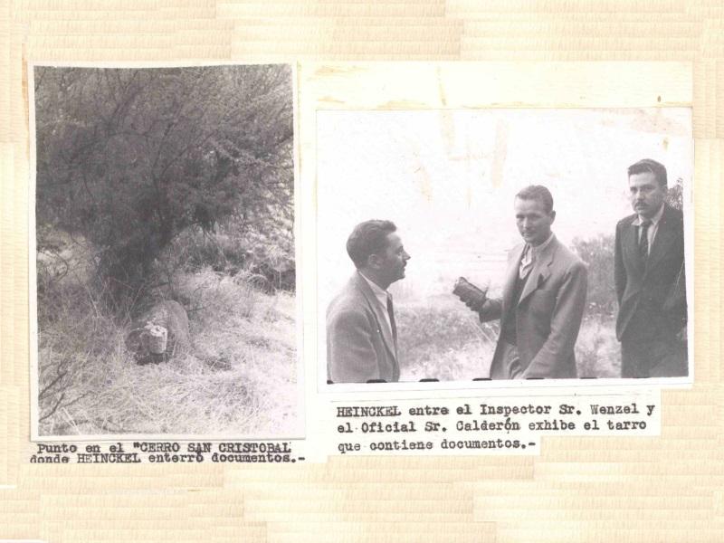 Objetos y documentos encontrados en el cerro San Cristobál.