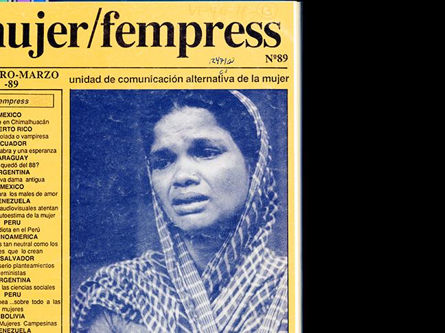 Portada revista Mujer/ Fempress n°89 (febrero-marzo 1989). AMG, Fondo ISIS, Caja 545.