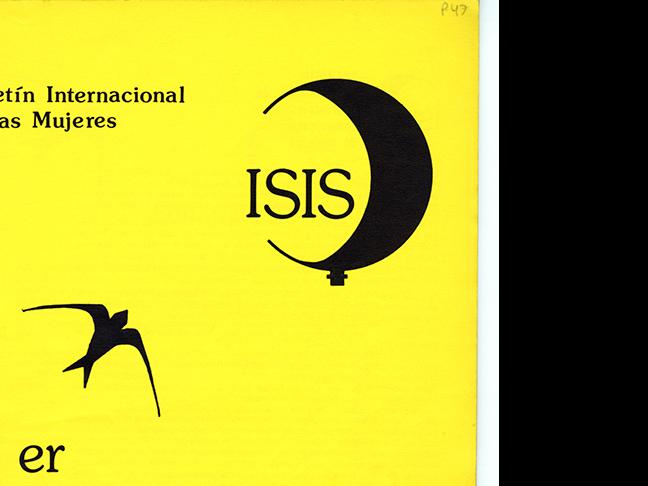 Portada Boletín Isis Internacional n°9 sobre Primer Encuentro Feminista Latinoamericano y del Caribe, julio de 1981, en Bogotá, Colombia. AMG, Fondo Isis, Caja 536.
