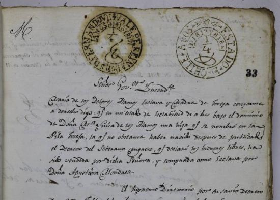 Documento colonial.