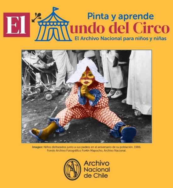 Portada disfrazado niño de payaso.