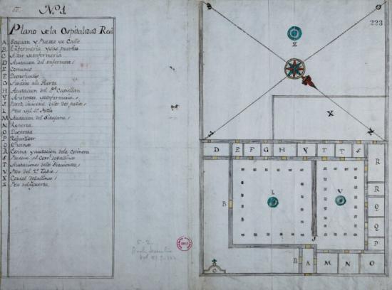 Hospital San Juan de Dios de Concepción, 1787. Publicado por Fray Alejo Maticha, Vol. 81.