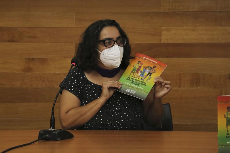 Marcela Morales, profesional del Área de Memorias, Ciudadanías y Comunidades dela Coord. Vinculación con el Medio.