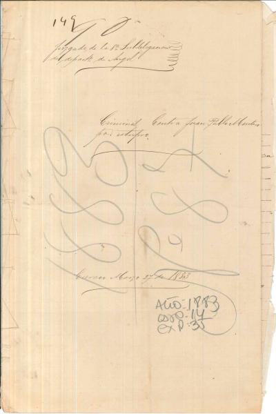 Portada de expediente judicial.