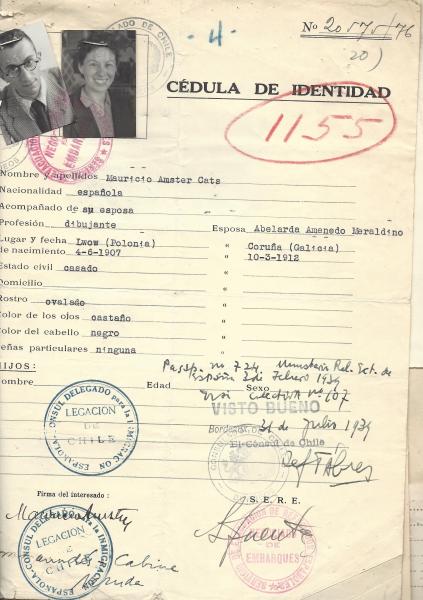 Cédulas de refugiados españoles.