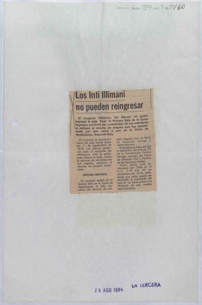Recorte de diario.