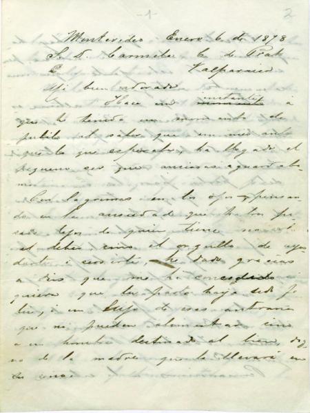 Carta de Arturo Prat Chacón 1
