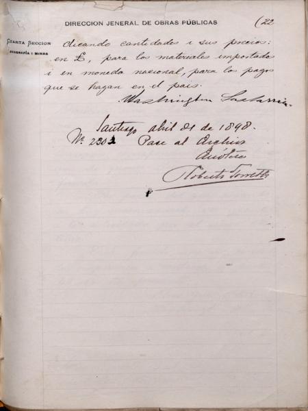 Informe Washington Lastarria, 1898 2