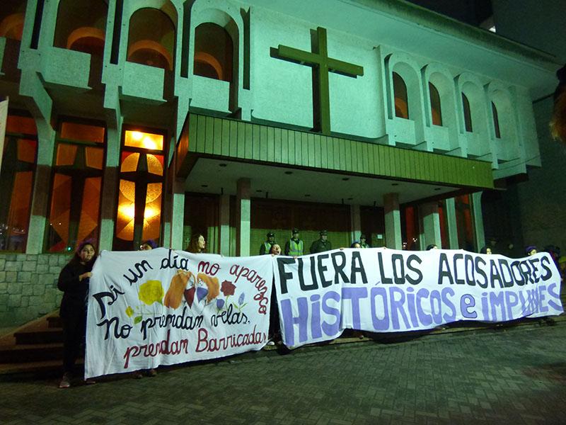 Concentración frente a Catedral de Temuco, 2018. Donación Francisca Vilches- ATMA UFRO.