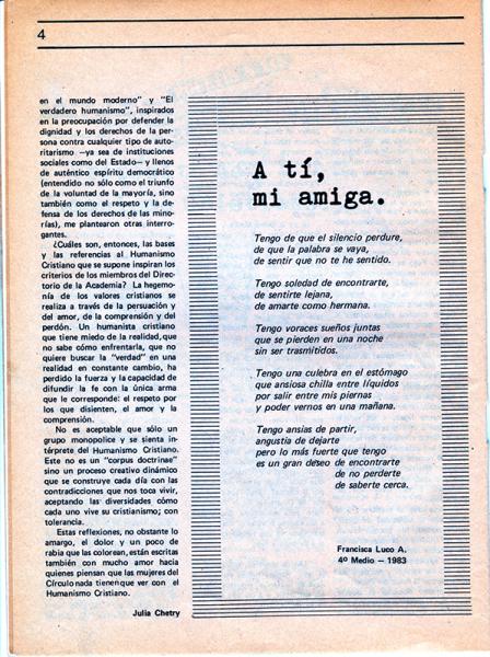 Artículo de Boletín Nos/Otras (Año 2, N°1, 1984) ..... Artículo de Boletín Nos/Otras (Año 2, N°1, 1984) .....
